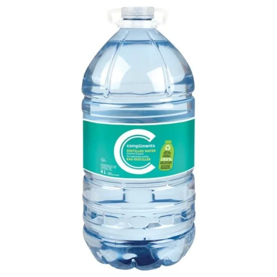 Four litre jug of distilled water