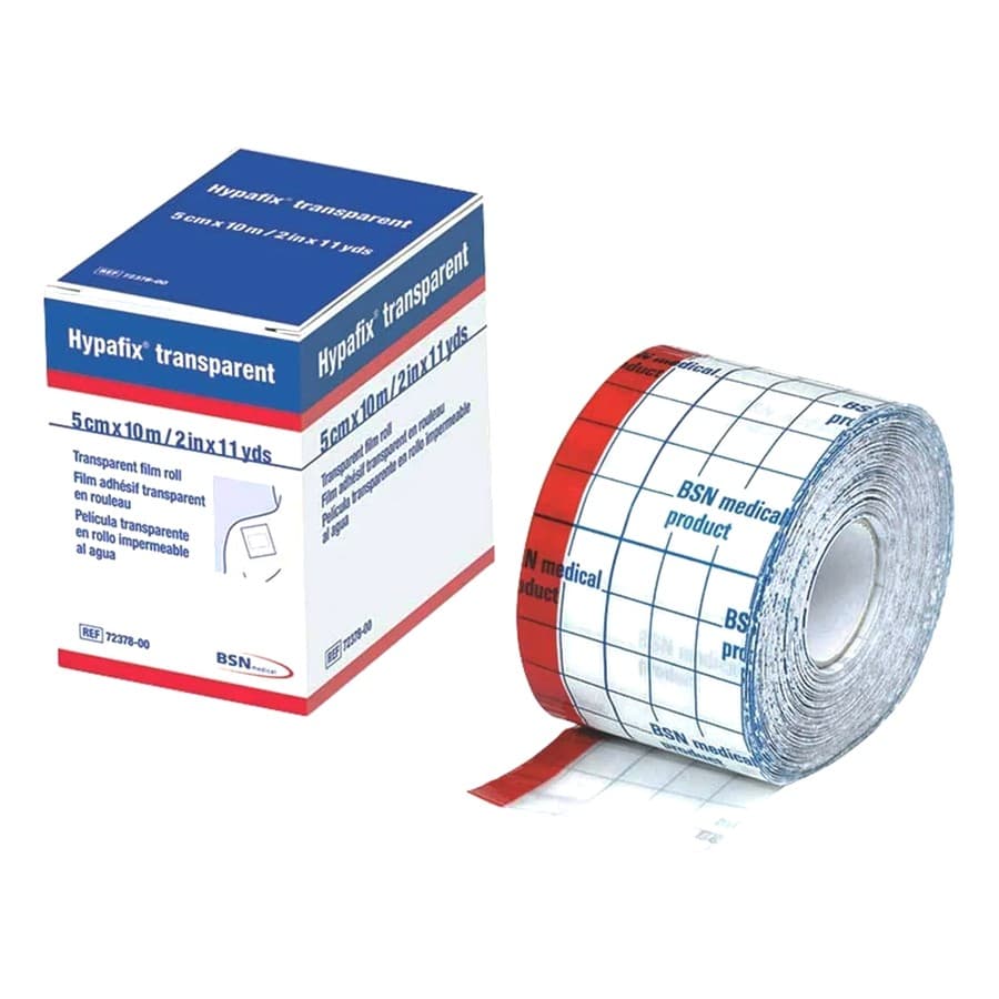 Hypafix transparent adhesive film roll and box, BSN Medical